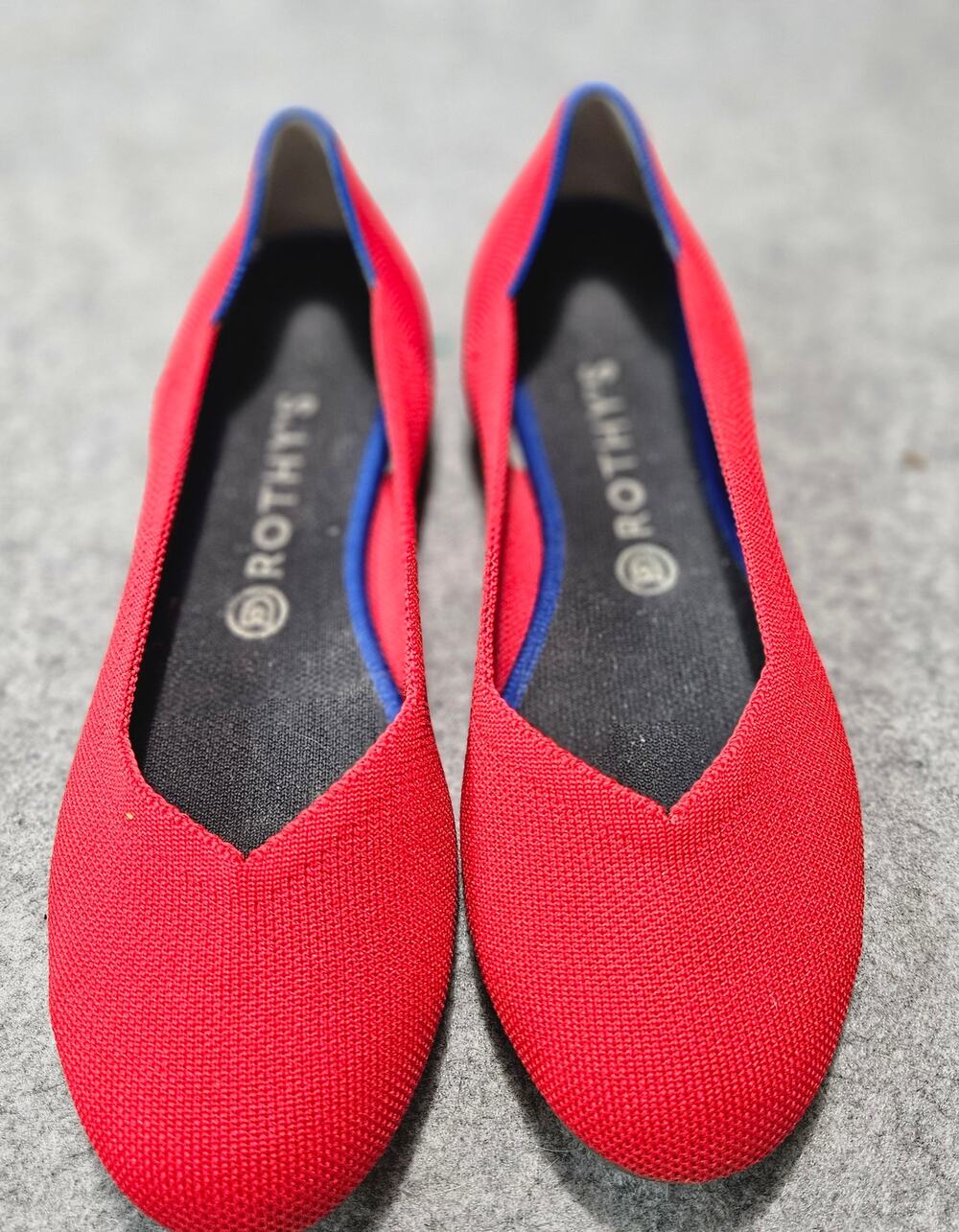 Rothy's The Flat Chili Red Round Toe Ballet Flats Size 10.5